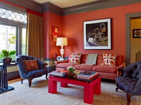 fashionable color in the interior of 2021