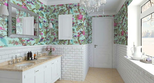 New trends for wallpaper for the bathroom