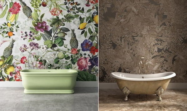 Trends For Wallpaper The Bathroom, Wallpaper Trends For Bathrooms 2021