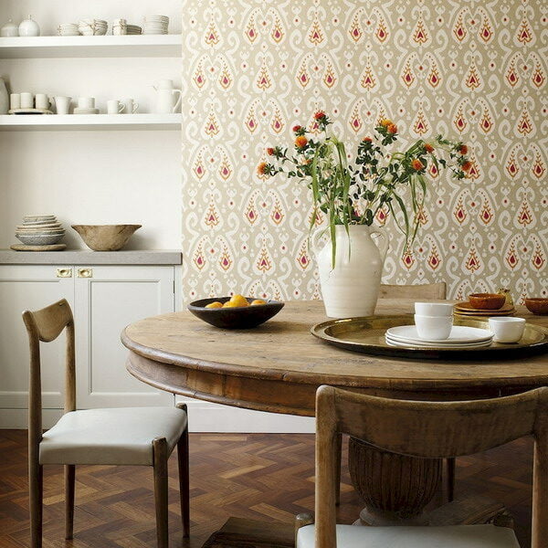 Wallpaper trends for the kitchen: a variety of color palette and wall design