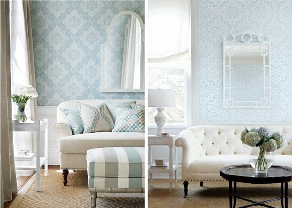 Original trends for wallpaper for the hall of apartment