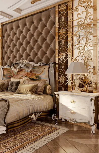 Bedroom interior in classic style