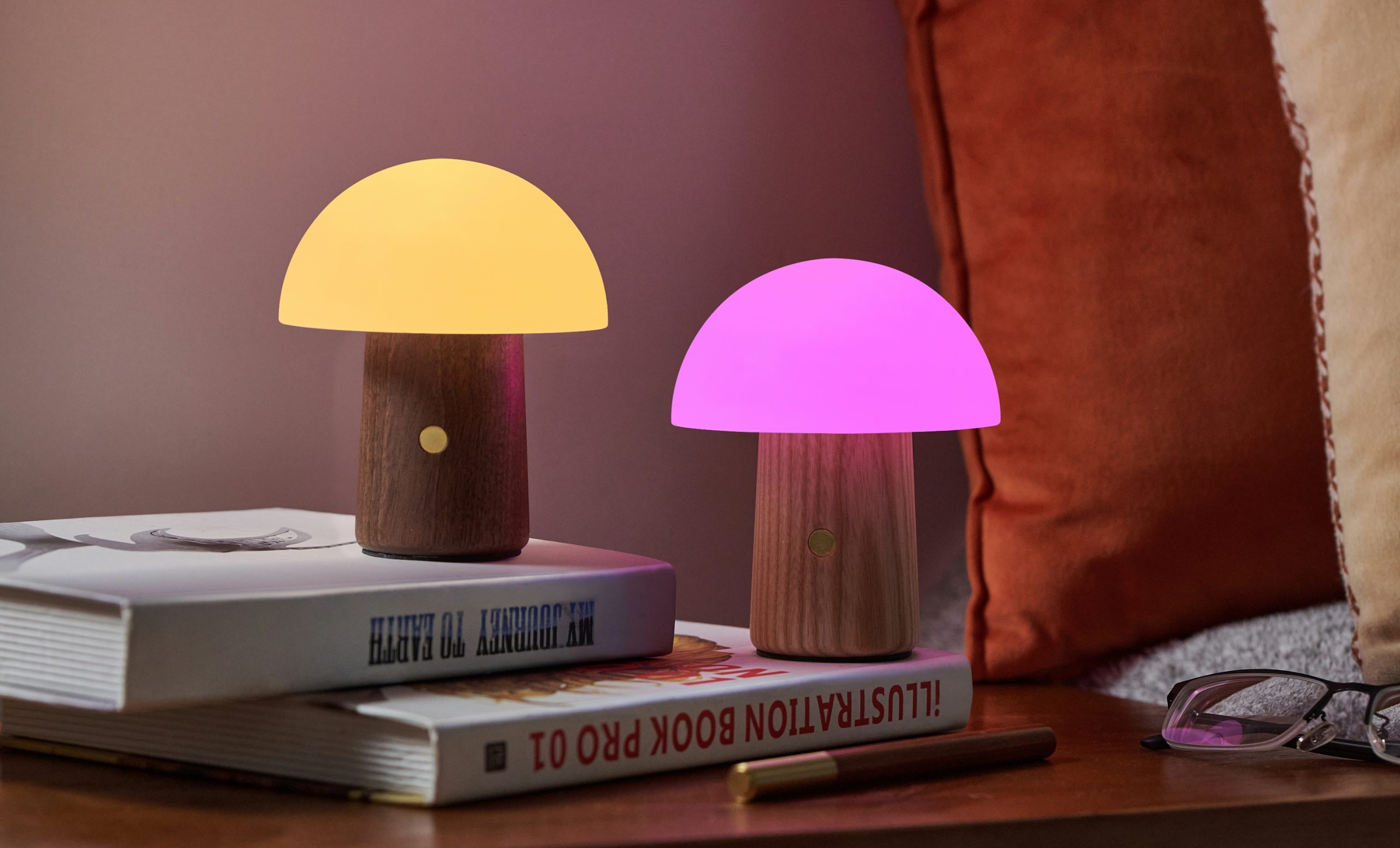 small mushroom lamps