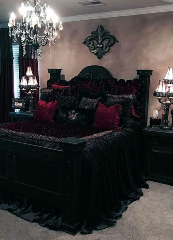 Gothic Victorian style bedroom
