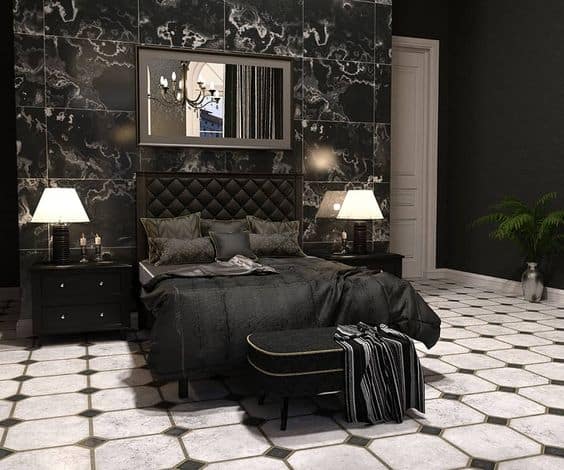 Features of the Gothic bedroom - color