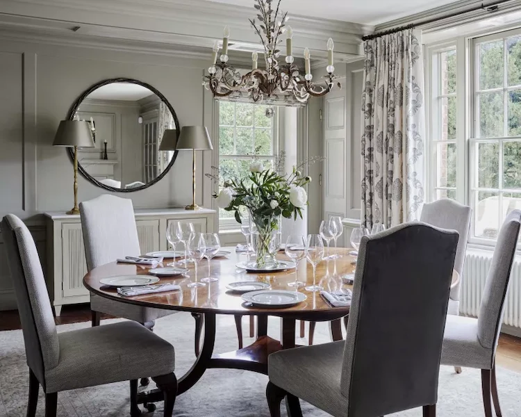 You can make the dining room shine with a mirror