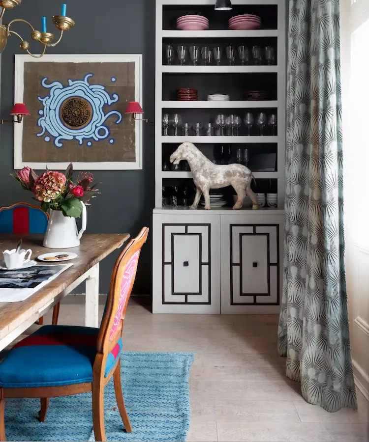 Captivate your guests with artwork in the dining room