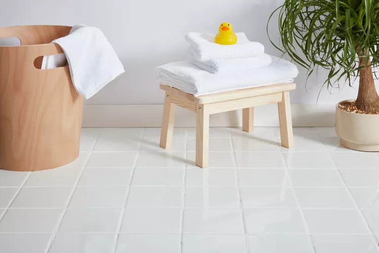 Seal joints between ceramic tiles and use them as flooring for basements or wet rooms