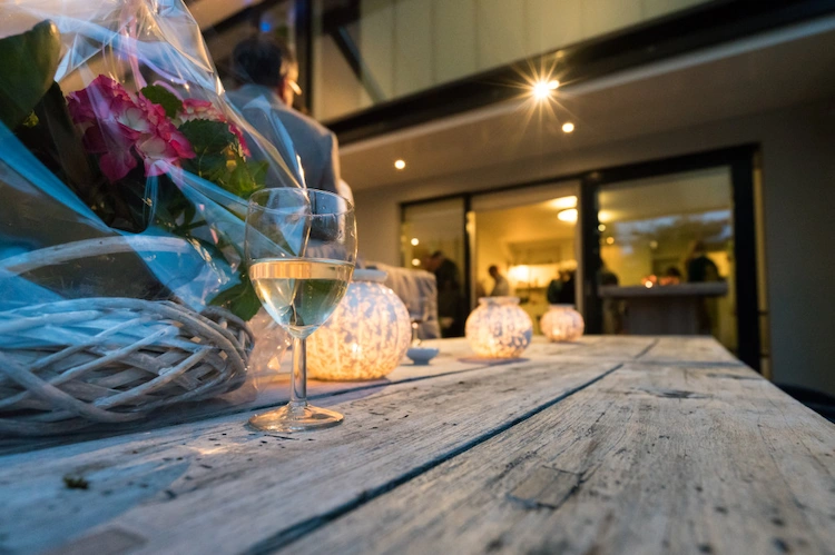 Organize a summer party outdoors and illuminate the garden and table with outdoor lighting