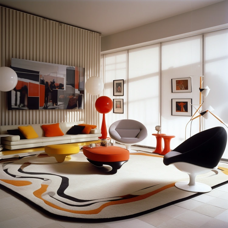 Vintage design furniture in Art Deco style