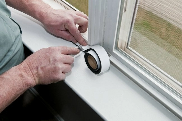 Insulate windows with sealing tape as a simple and cost-effective alternative to replacing glazing