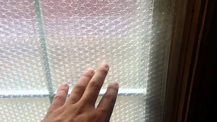 Insulating windows with bubble wrap can be energy efficient but affect the view