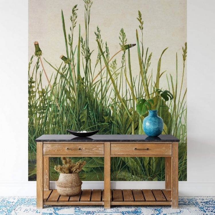 Photo wallpaper nature grasses green for hallway