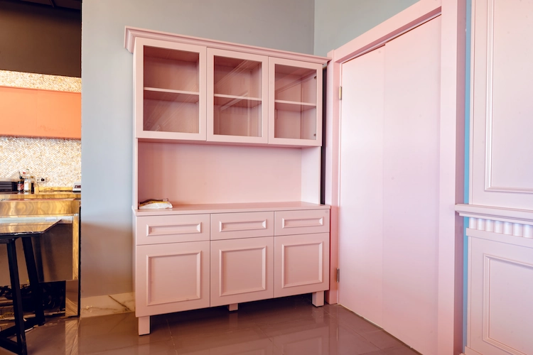 As a DIY project, spruce up old cupboards and turn them into a buffet