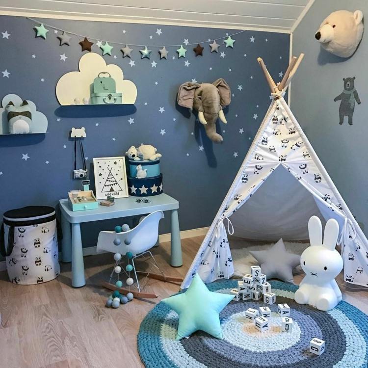 Create a relaxation area in the Montessori children's room tent booth