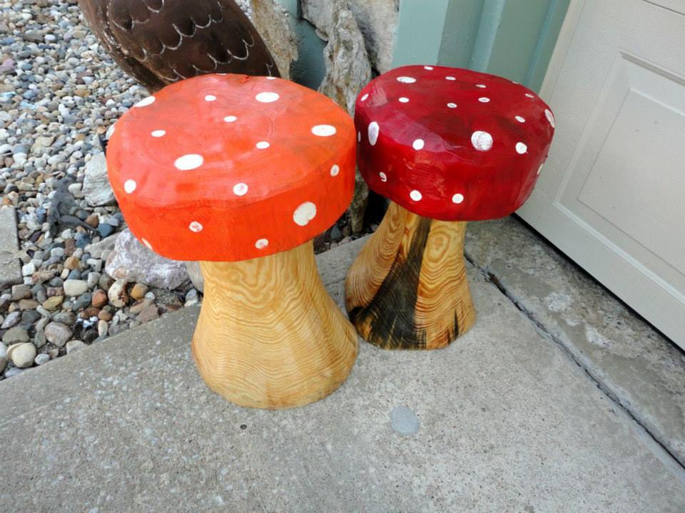 Mushroom-shaped chairs
