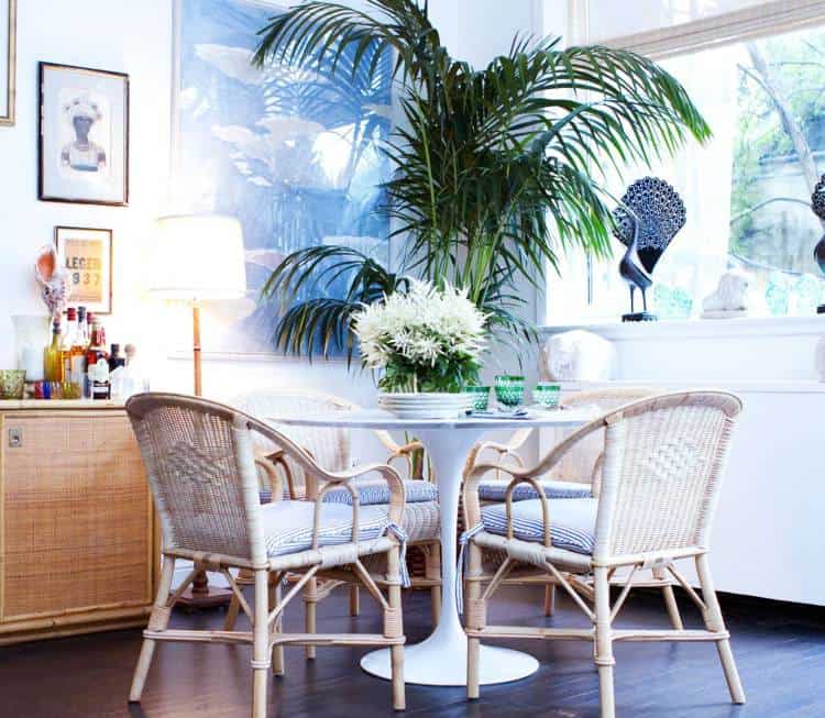 Rattan chairs for dining room colonial style furnishing ideas